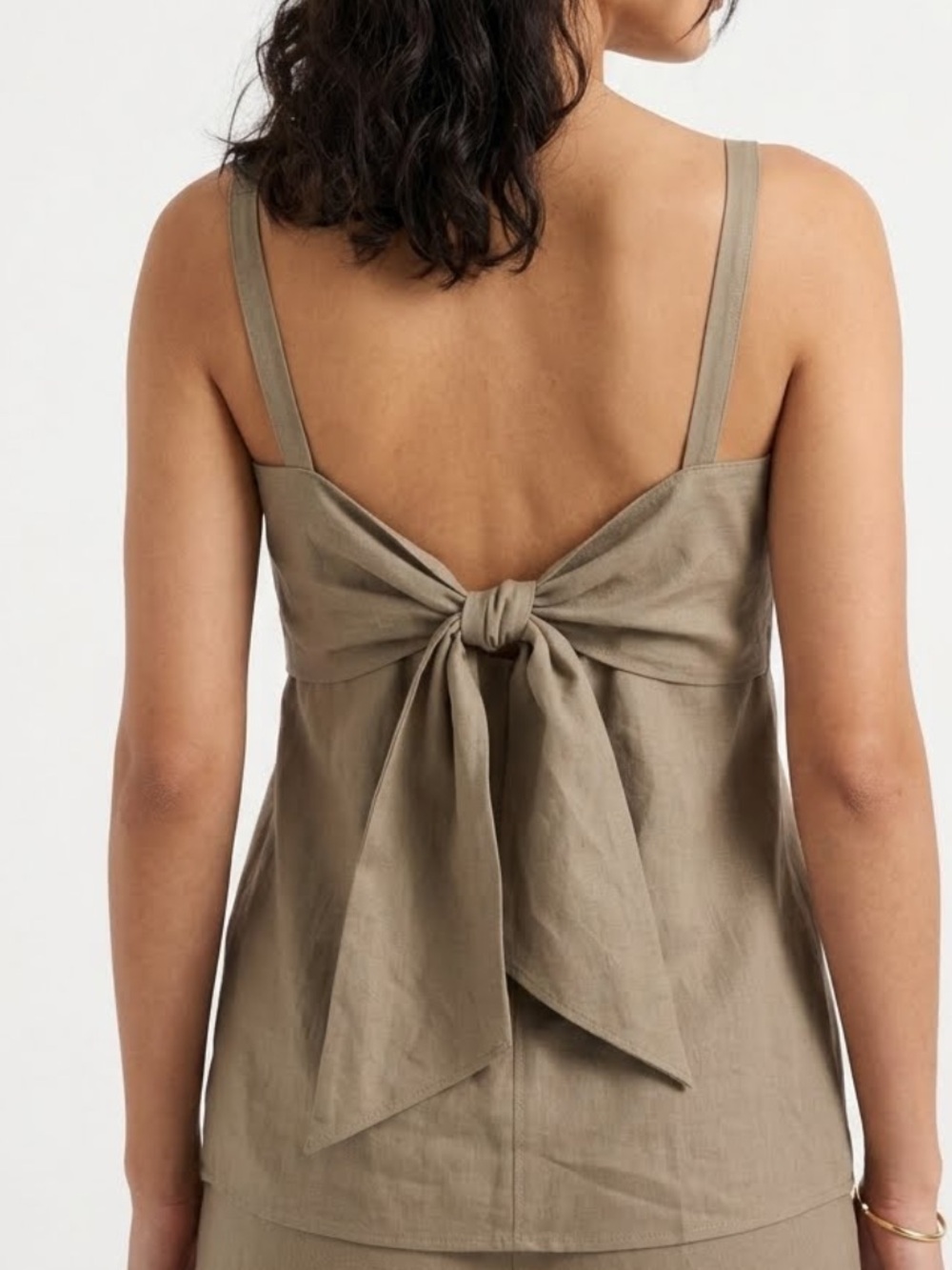 Women's Theory - Tan Sleeveless Open Back in Taupe